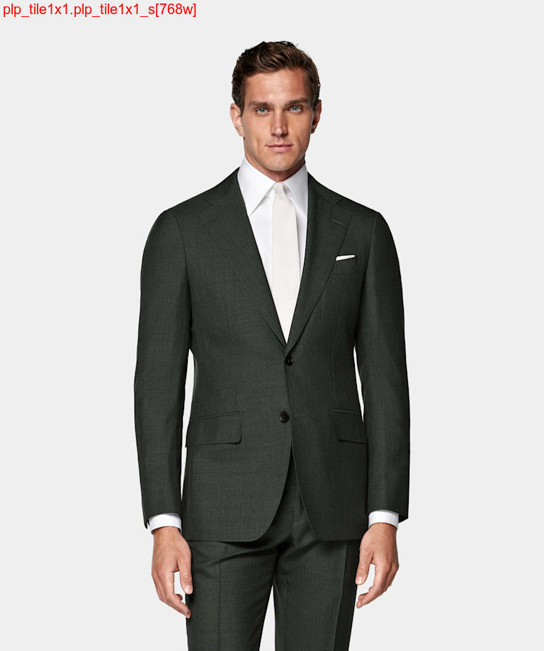 Dark Green Perennial Tailored Fit Havana Suit